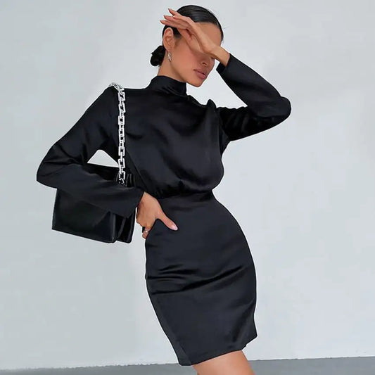 Satin French Waist Dress
